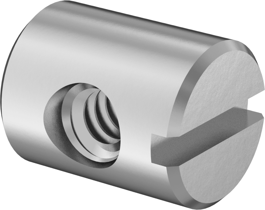 Ahşap için Dübeli Somunlar, 10-24 Boyut, 1/2" Uzunluk