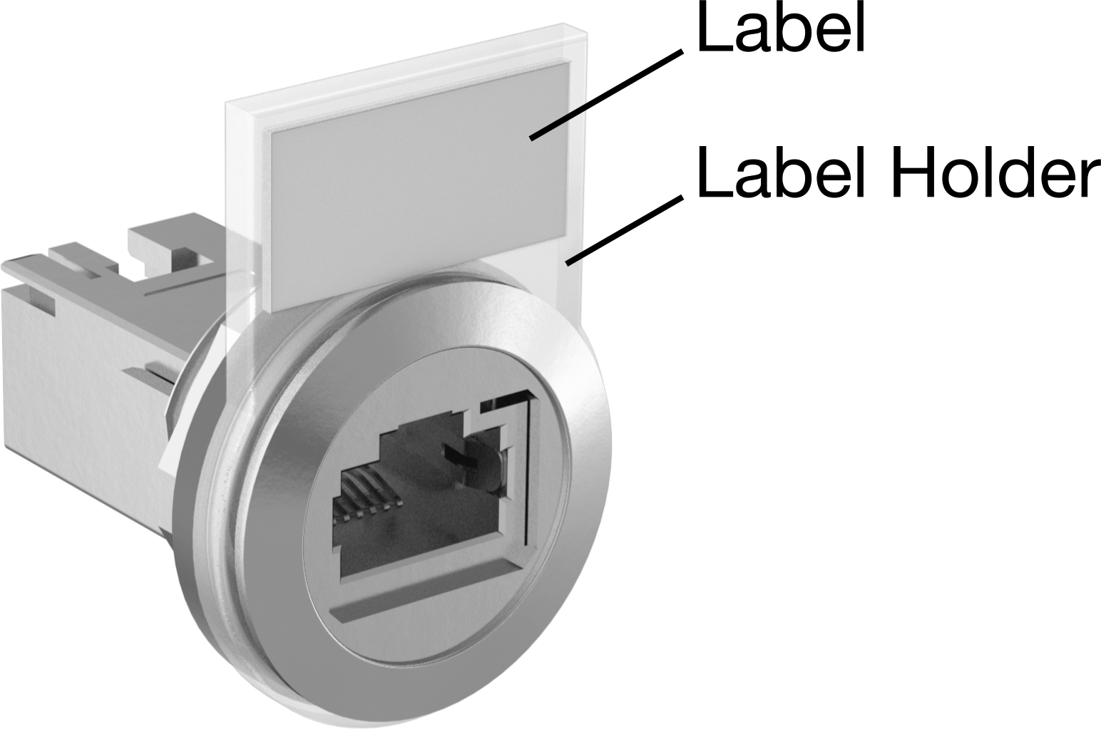 Shown with Label and Label Holder