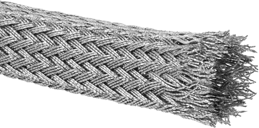 Girişim Önleyici Genişletilebilir Kılıf, Kalay Kaplı Bakırlı Aramid Kumaş, 1/8" İç Çap