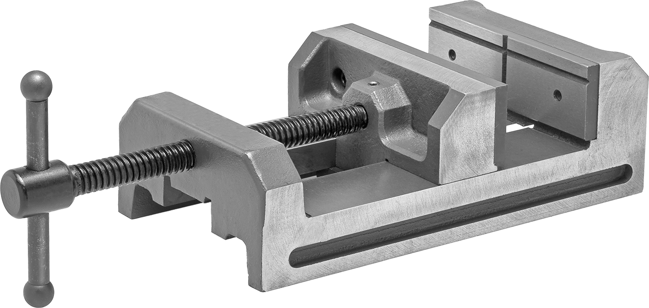 Her Yöne Uygun Matkap Presi Mengene, Sabit Taban, 1-1/2" Genişlik x 1" Yükseklik Çeneler