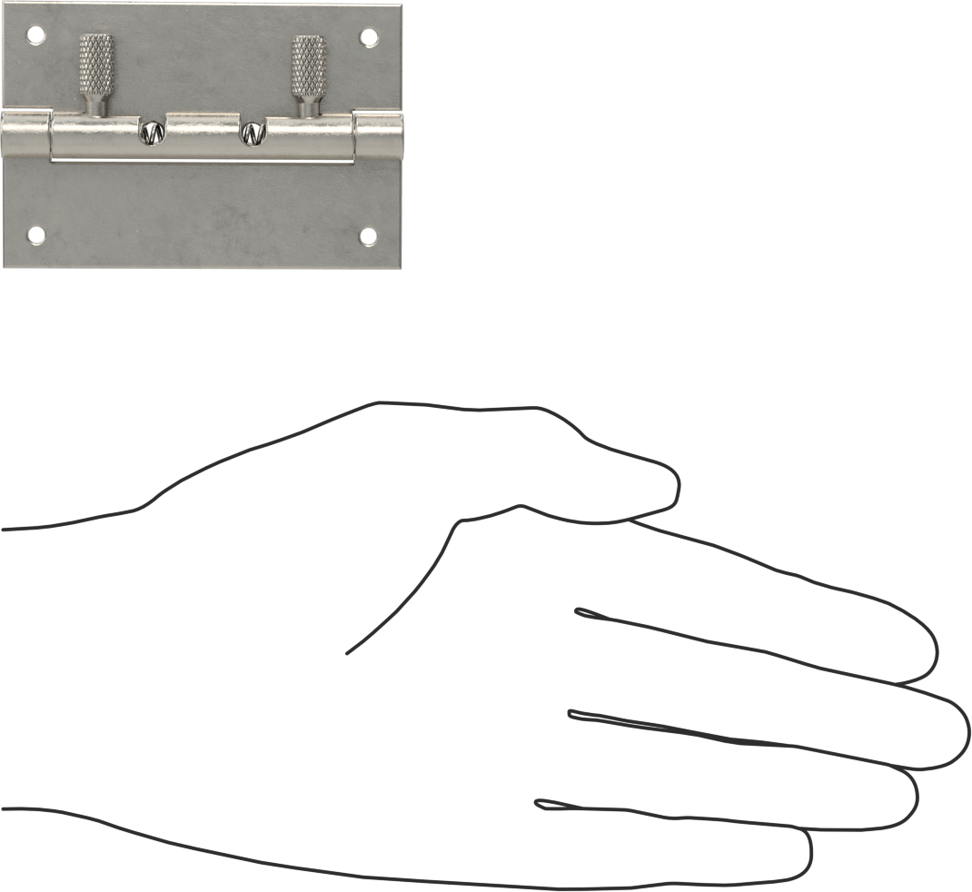 Sıkma-Bırakma Tipi Hızlı Bağlantı Menteşesi, Delikli, 3" x 1" Kapı Kanadı