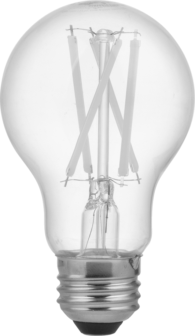 Vidalı Ampul, 75 W Akkor Eşdeğeri, Kısılabilir, Şeffaf — 120V AC, Standart, LED