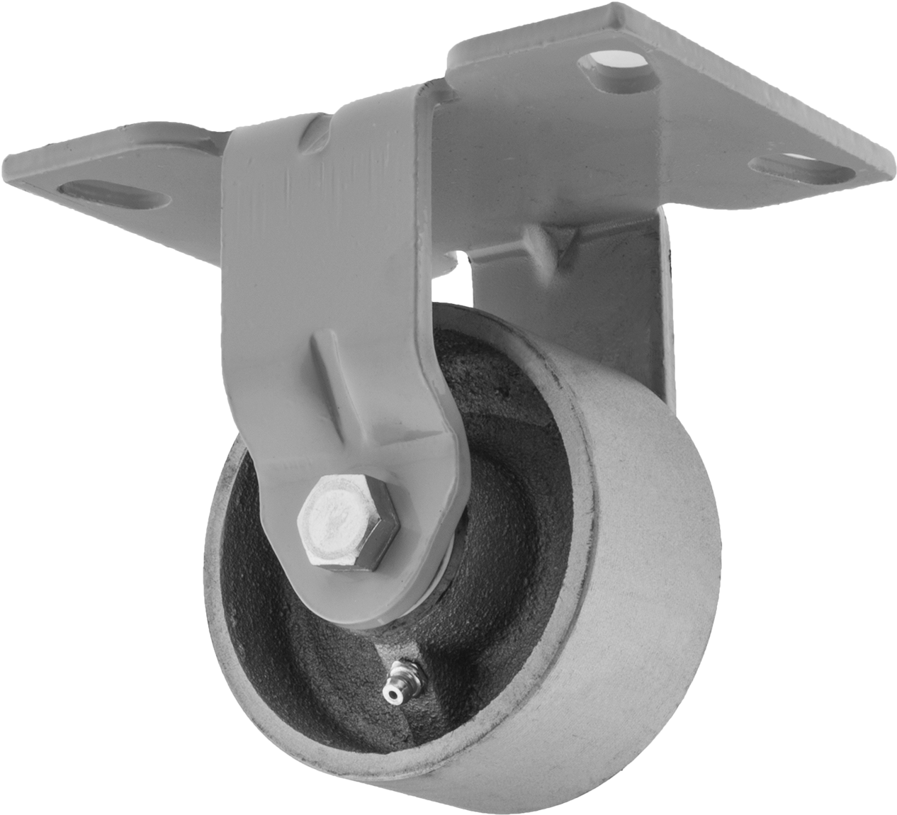 6-1/, 4" x 4-1/2" Plakalı Yüksek Kapasiteli Mauler Tekerlek, 4 inç Çapında Metal Tekerlekli Sert