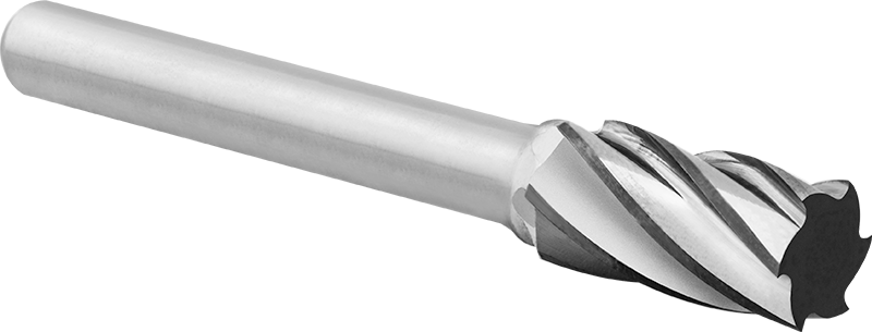 Yumuşak Metaller ve Plastikler için Karbür Frez, Düz Kesici Silindir, 1/4" Baş Çapı — Alüminyum, Pirinç, Bronz, Bakır, Plastik, Silindir,…