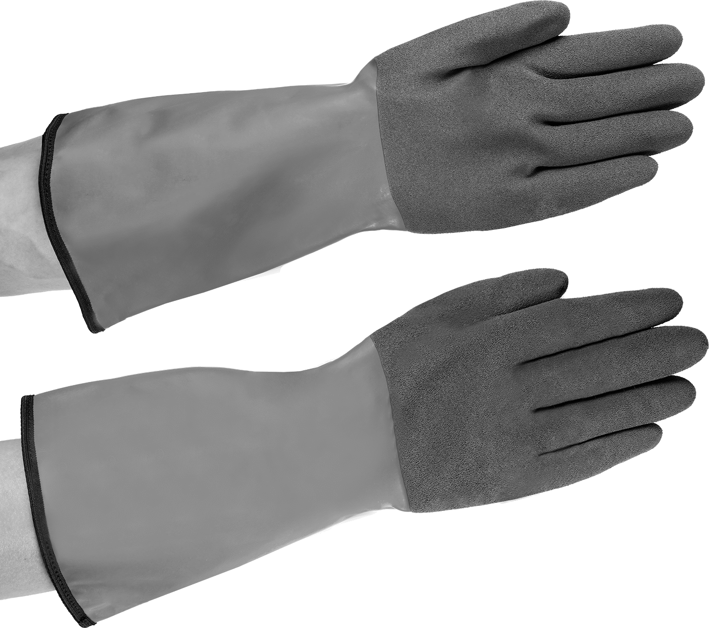 Kimyasal Dirençli Eldivenler, Aşırı Sıcaklık, Nitril Kaplı Nitril, 50 Mil Kalınlık — Kimyasal Dirençli, M, L, XL, 2XL, Tam El