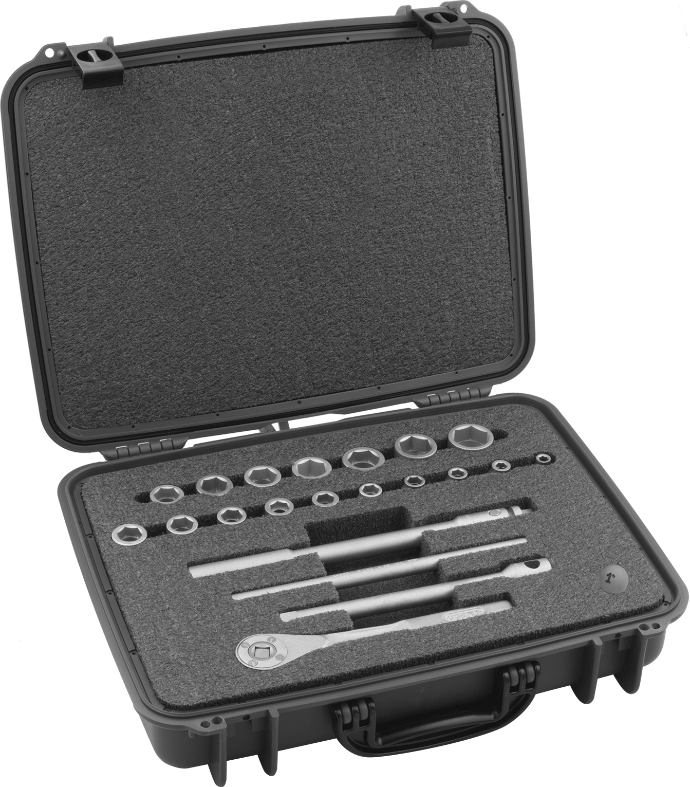 Kıvılcım Çıkarmayan 6 Uçlu Lokma Anahtarı, 21 Parça Set, 1/2" Kare Tahrik