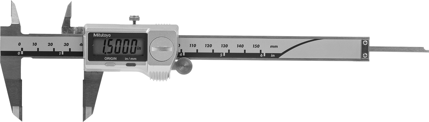 Mitutoyo Dijital Kumpas, NIST Sertifikalı, 9-1/4" Uzunluk, 500-733-20, Karbür Çene