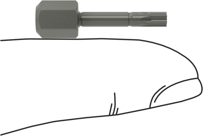 Darbeli Tornavidalar için Torx Ucu, 1/4" Altıgen Şaft, T10 Boyutu