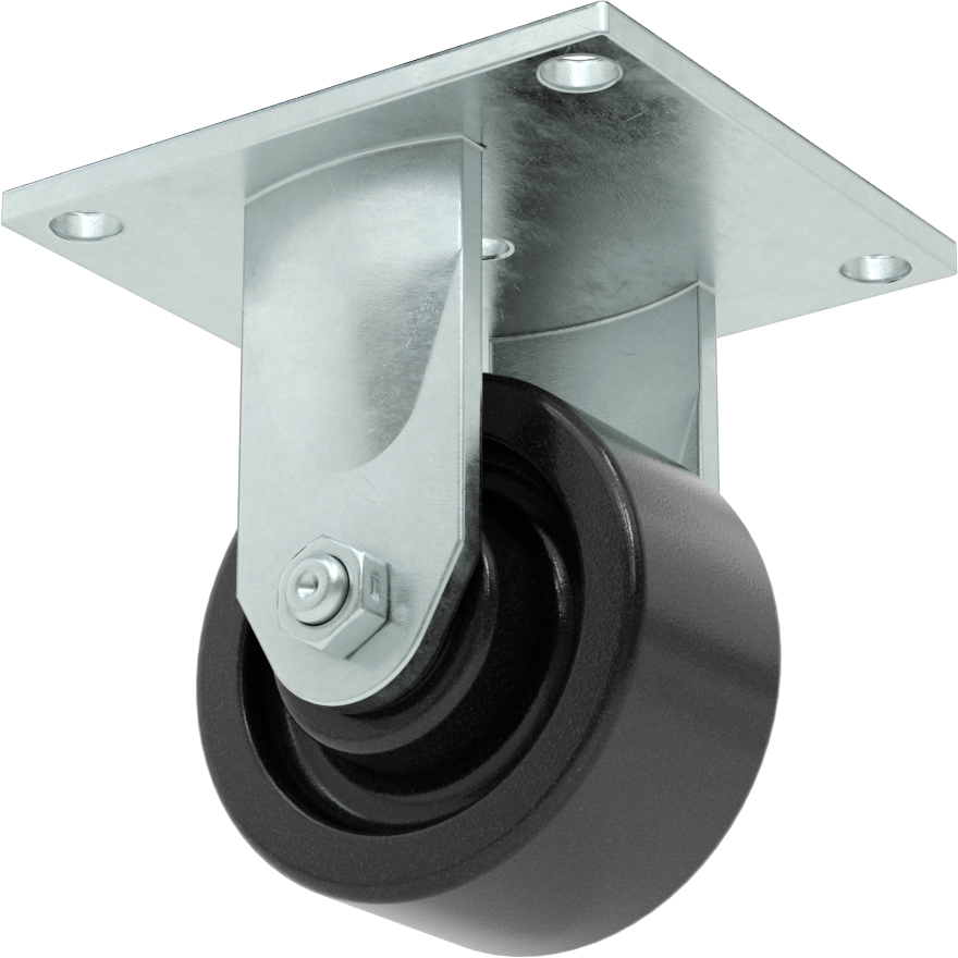 5-1/2" x 5" Plakalı Yüksek Kapasiteli Spartan Tekerlek, 4" Çapında Fenolik Tekerlekli Sert — 4", Levha, Sert