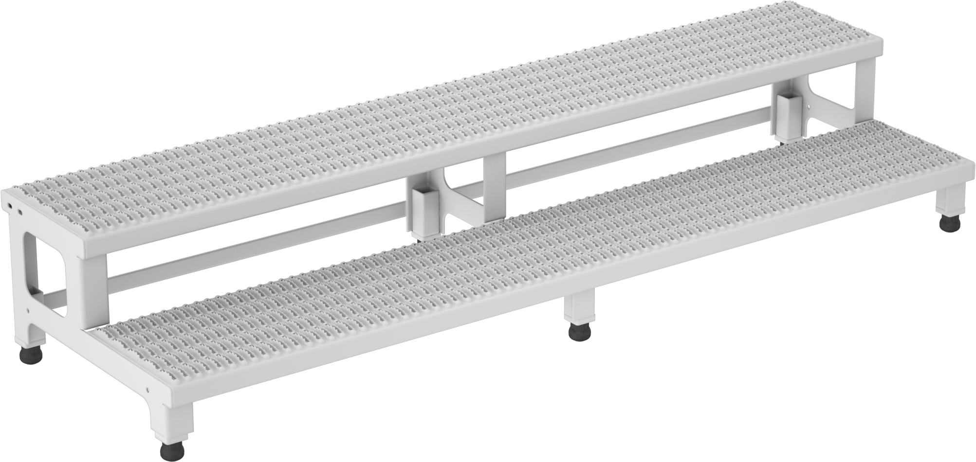 2 Basamaklı Yüksekliği Ayarlanabilir Çalışma Platformu, 2 adet Basamaklı, 13" ila 15-1/4" Yükseklik x 72" Genişlik x 23" Derinlik Toplam…