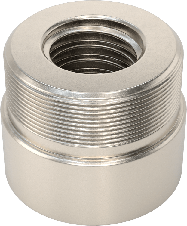 Kılavuz Vida için M28 x 5 mm Dişli Hassas Somun — M28, 5 mm, 1 3⁄4"