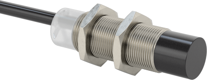 Uzun Mesafeli Metal Nesne Yakınlık Anahtarı, DC, Paslanmaz Çelik Muhafaza, Tel Uçlu Çıkıntılı, 18 mm Çap