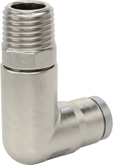 Hava ve Su için Paslanmaz Çelik Bas-Bağlan Tüp Bağlantı Elemanı, 8 mm Dış Çaplı Boru için Uzun 90 Derece Adaptör, 1/4 NPT