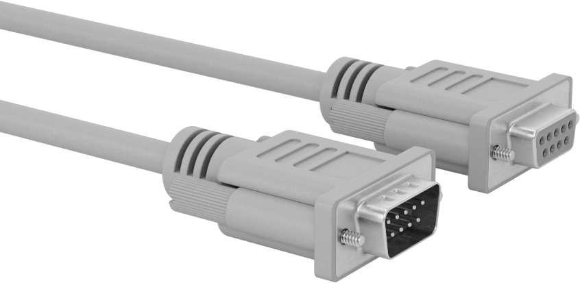 Bilgisayar Kablosu, DB9 Fiş x DB9 Soket, RS-232-Çift Ekranlı, 1 Fit Uzunluğunda