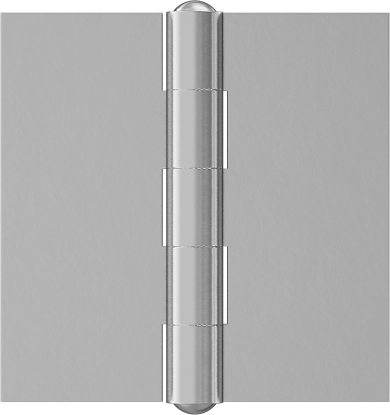 Delikli Olmayan 304 Paslanmaz Çelik Menteşe, Çıkarılamayan Pim, 1.5" x 3/4" Yapraklar, 0.050" Kalınlıkta Yaprak