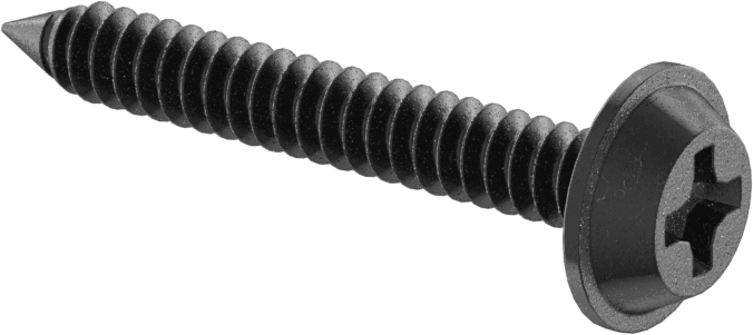 Phillips Flanşlı Ekstra Geniş Yuvarlak Başlı Vidalar, Metal için, Siyah Paslanma ve Aşınmaya Dayanıklı Çelik, 8 Numaralı, 1-1/4" Uzunluk…