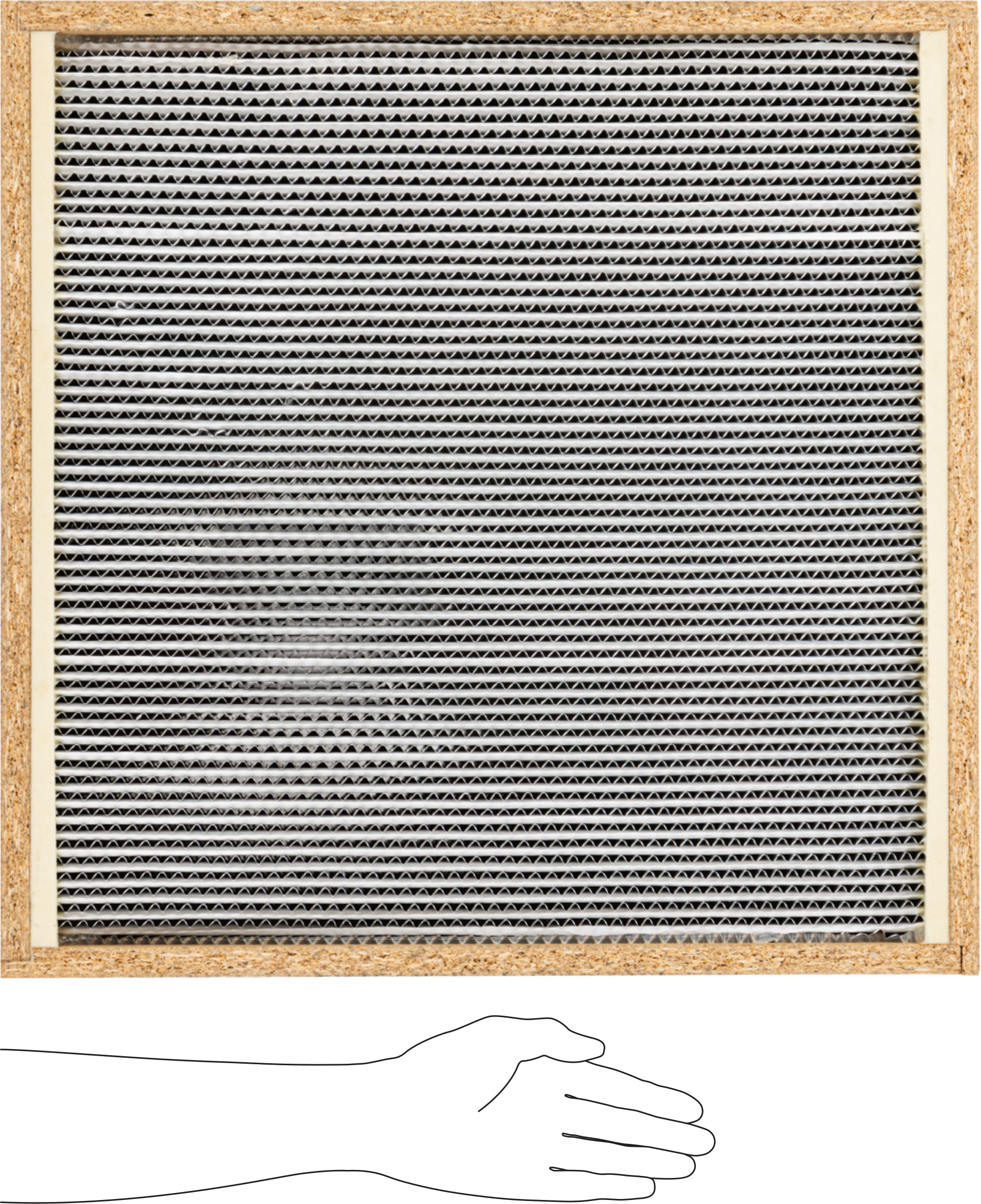 HEPA Kutu Hava Filtresi, Sunta Çerçeve, 11-1/2" Kalınlık, 23 3/8 x 23 3/8 Boyut