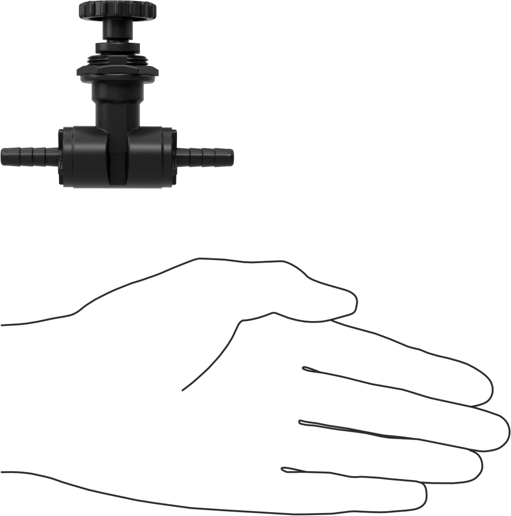 Kimyasallar için Hassas Akış Ayar Valfi, Tırnaklı, 1/4" Boru İç Çapı için
