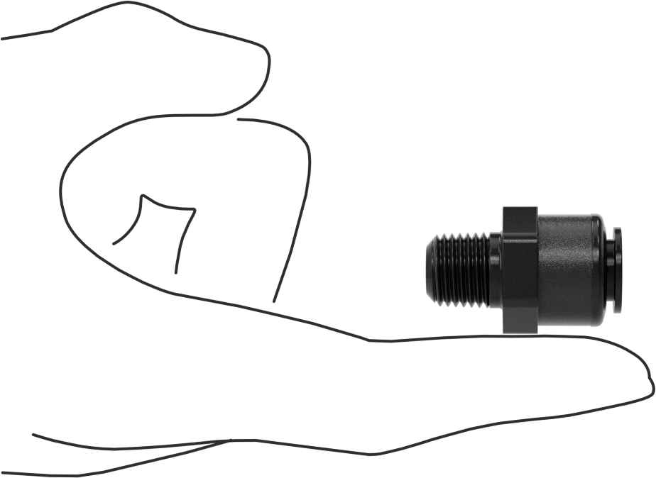 Bas-Bağlan Bağlantı Elemanlı Çekvalf, Ağır Kimyasallar için, 1/4 NPTF, 0.5 PSI min Basınç