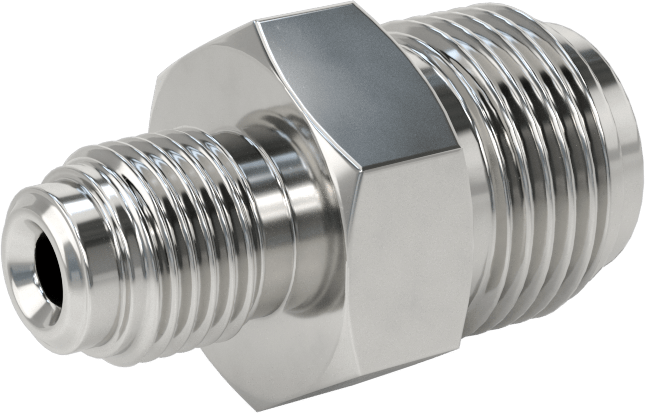 Paslanmaz Çelik Boru için Ultra Parlak Conta Bağlantı Parçası, 1/2" x 1/4" Dış Çaplı Boru için Erkek Düz Redüktör