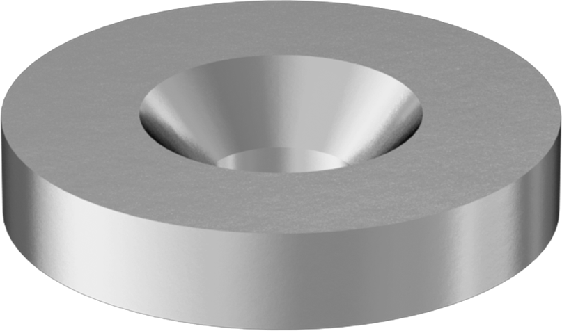 316 Paslanmaz Çelik Son İşlem Pul, 6 numaralı vida boyutu için, 0.156" İç Çap, 82 Derece Havşa — 0.562", 316 Stainless Steel, Stainless S…