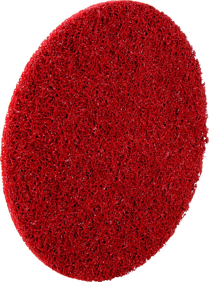 Naylon Örgü Yastıklı Cırt Cırtlı Zımpara Diski, Hızlı Kesim, Orta, 4-1/2" Çap — 4 1⁄2", Cırt Cırt, Alüminyum, Nikel, Paslanmaz Çelik, Çel…