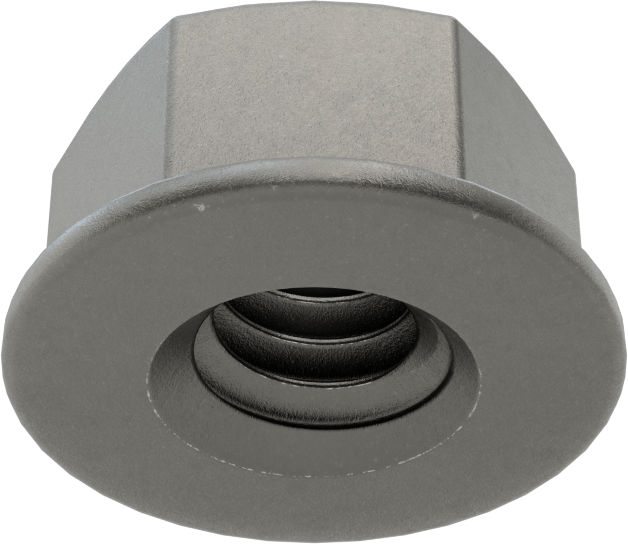 Yüksek Mukavemetli Çelik Deforme Edilmiş Dişli Flanşlı Somun, Siyah Fosfat, 1/4"-20 Diş Boyutu