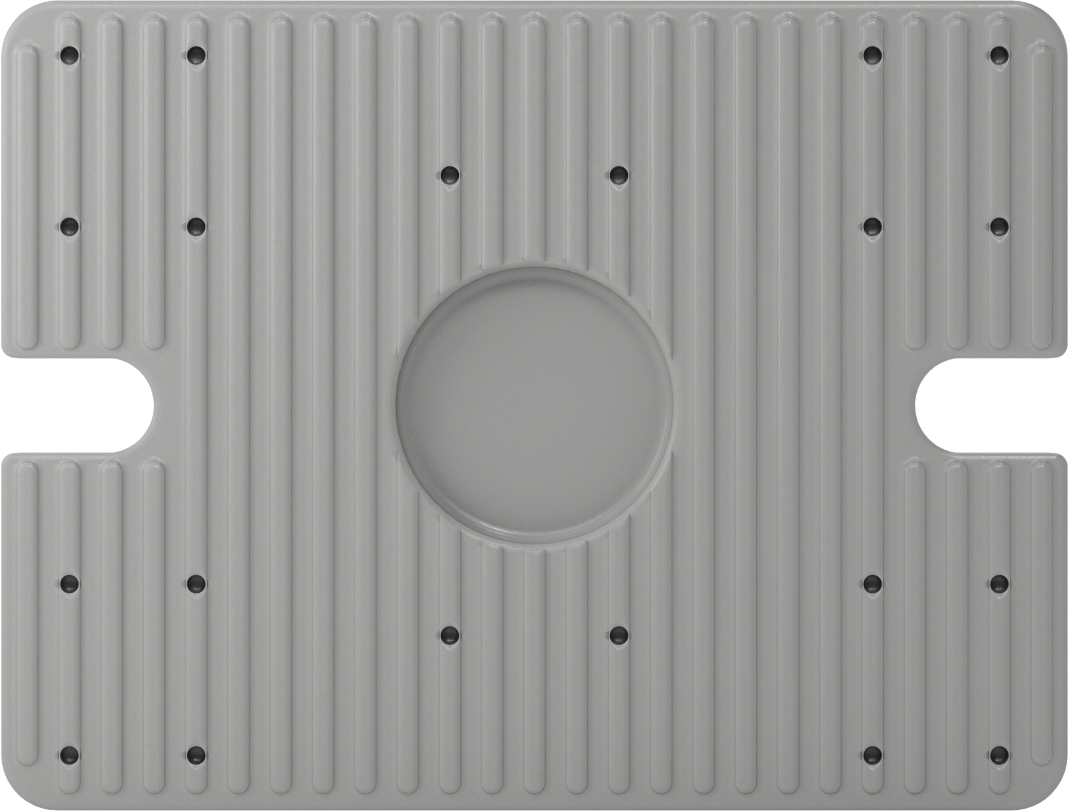 Neopren Titreşim Sönümleyici Cıvatalı Montaj, Çelik Tabanlı, Gri, 1/2"-13, 4000 lbs. Kapasite, 1.63" Yükseklik