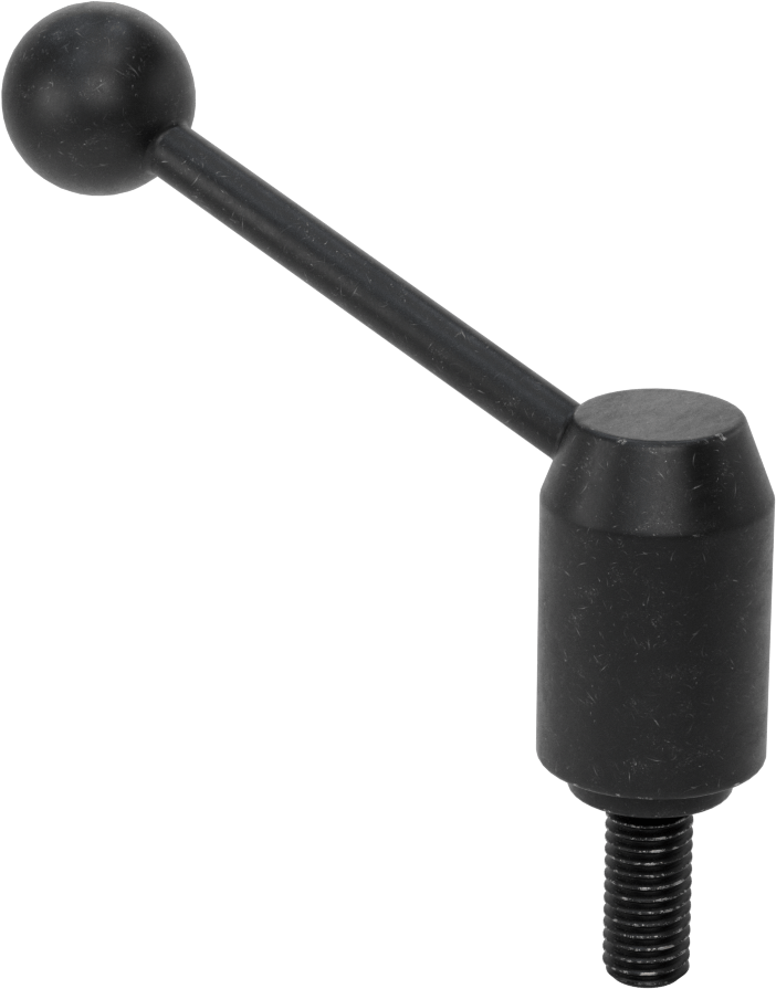 Çelik Ayarlanabilir Tutamak, 1/2"-13 Dişli 1-3/16" Uzunlukta Saplamalı, 4" Çıkıntı — Dişli Saplama, 1⁄2"-13, 3 7⁄8"
