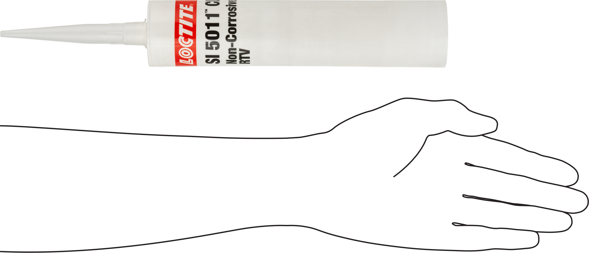 Paslanma ve Aşınmaya Dayanıklı Silikon Kauçuk Sızdırmazlık Maddeleri, Loctite® Si 5011 CL, 10.1 FL. oz. Kartuş, Şeffaf