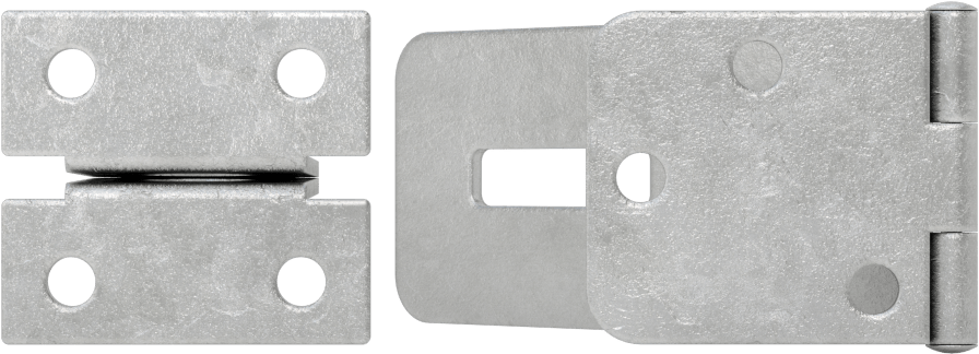 Asma Kilitli Mandal, 2-3/4" x 1-1/8" x 1/16" kollu, Çinko Kaplı Çelik