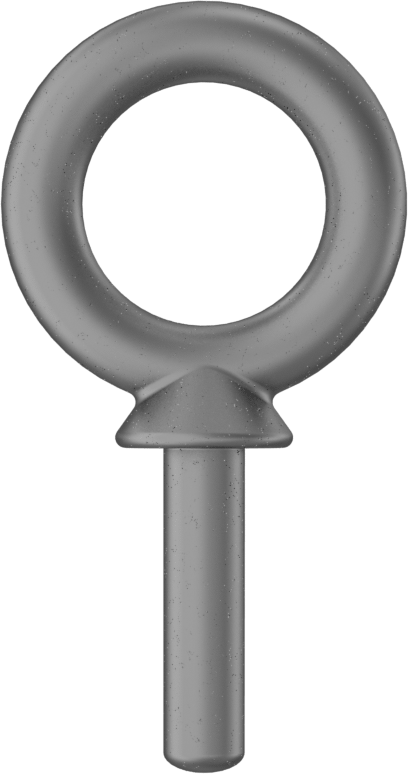 Dişsiz Çelik Yönlendirme Halka Cıvatası, Kaldırma için Omuz Yuvası, 1/4" Çap x 1" Uzunlukta Şaft