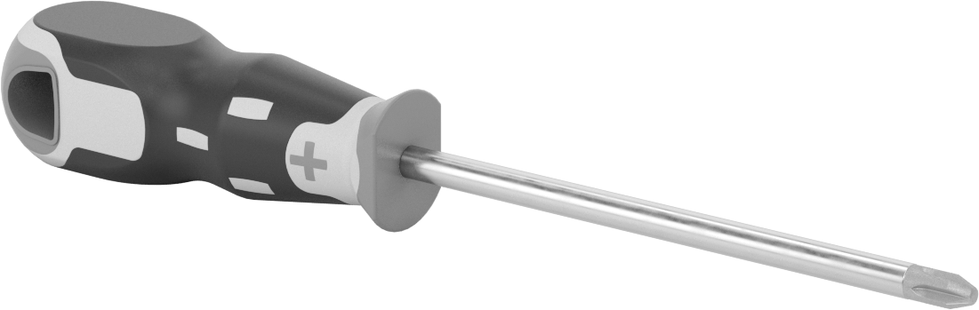 Tornavida, 3 Numaralı Phillips Ucu, 10-11/16" Toplam Uzunluk — No. 3, Sürücü, Ultra Grip