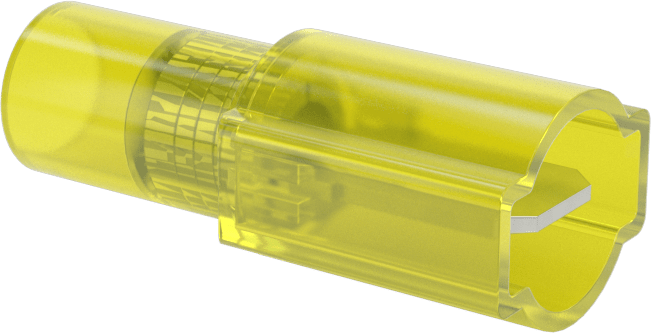 Tam Yalıtımlı Faston Terminaller, Erkek, Tek Sıkma, 12-10 AWG için, 0.250" Tırnak Genişliği