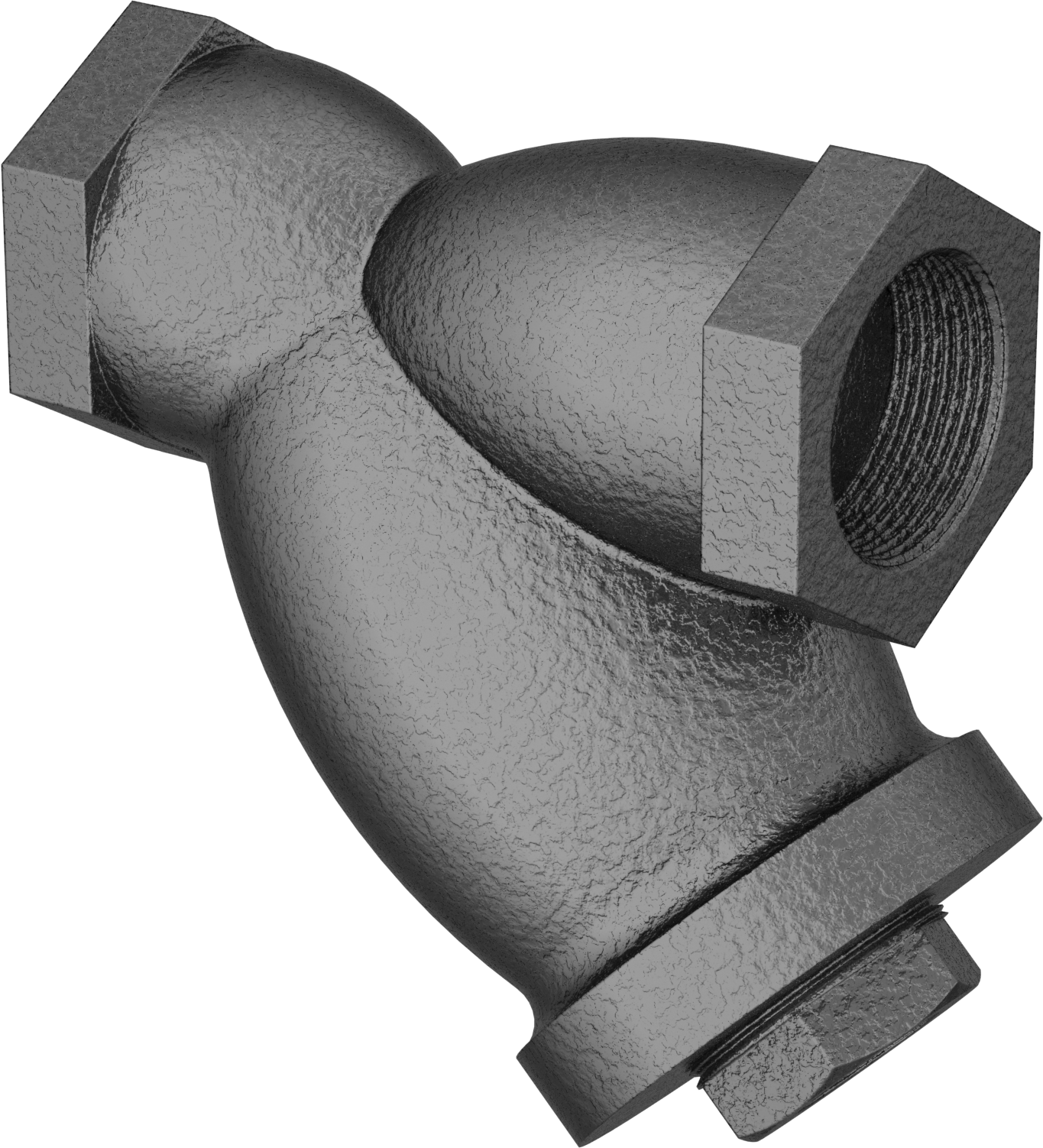 Düşük Basınçlı Demir Y-Süzgeç, 2-1/2 NPT Bağlantı ve 20 Boyutlu Hasır ve Delikli Elekli — 1 1⁄4, 2 1⁄2, Dişli, 304 Stainless Steel, Iron,…