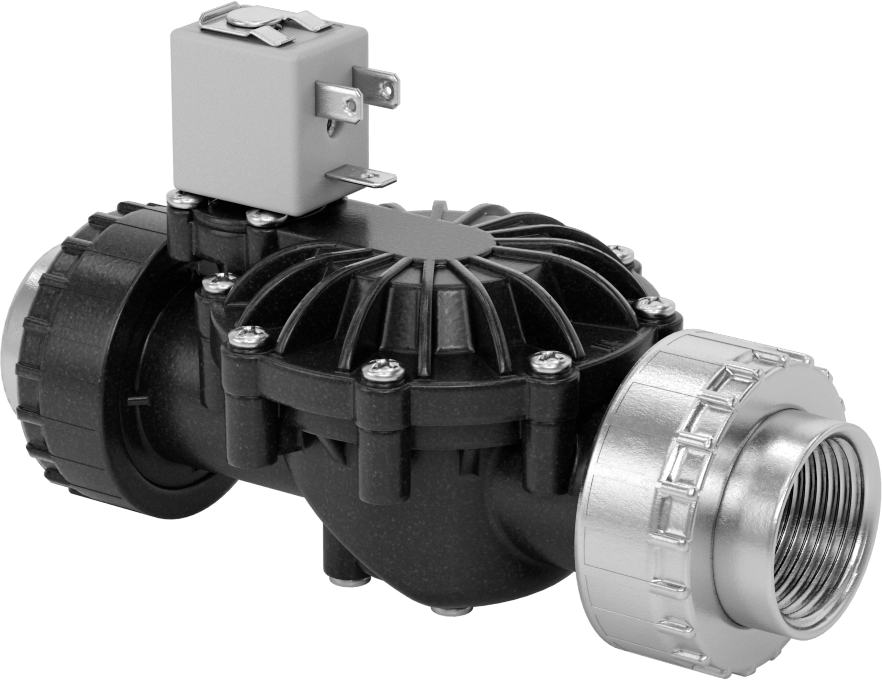 İçme Suyu için Solenoid Açma/Kapama Valfi, 303 Paslanmaz Çelik, Siyah Ppe Plastik, 24V DC, 1 NPT Dişi