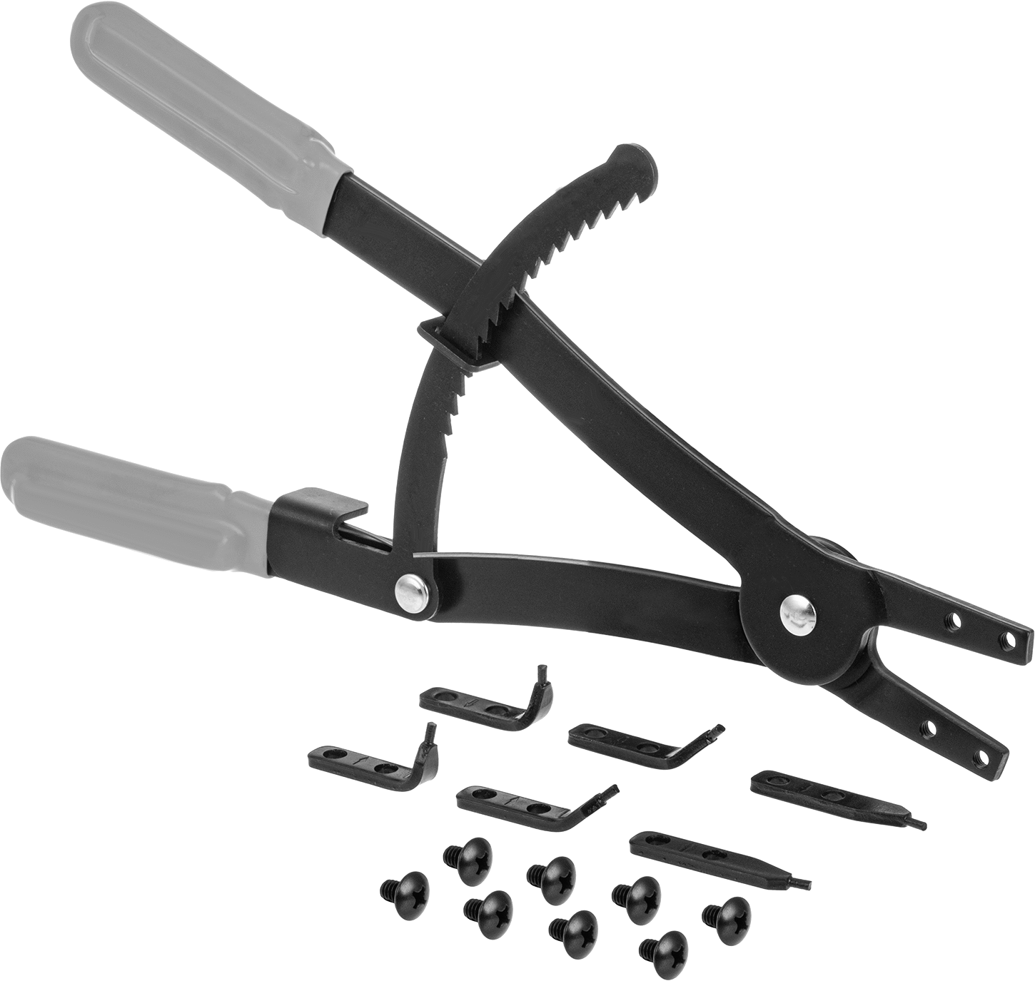 Kilitli Değiştirilebilir Uçlu Segman Pense, 3-1/2"-6-1/2" Dış Çapına Uygun Dış Halkalar için — 16", 0.120", 45°, 90°