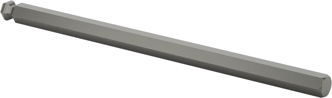 Bilyalı Uçlu Tornavida Mili, 1/2" Altıgen Ölçü, 10-1/4" Toplam Uzunluk