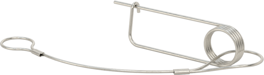 Uzun Ömürlü Tel Çıtçıtlı Kopilya, İpli, 18-8 Paslanmaz Çelik, 1/16" Tel Çapı, 1-5/8" Kullanılabilir Uzunluk