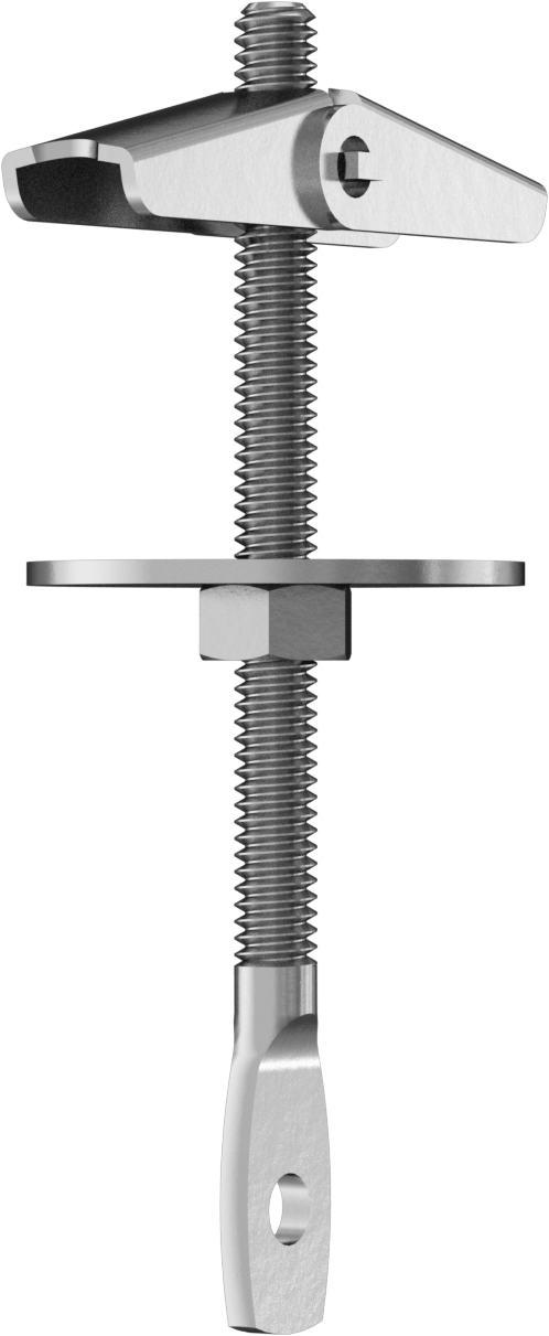 Kelebek Cıvata Tipi Askılar, 1/4"-20 Diş, 4" Uzunluk