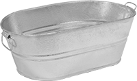 Kulplu Galvanizli Çelik Küvet, Oval