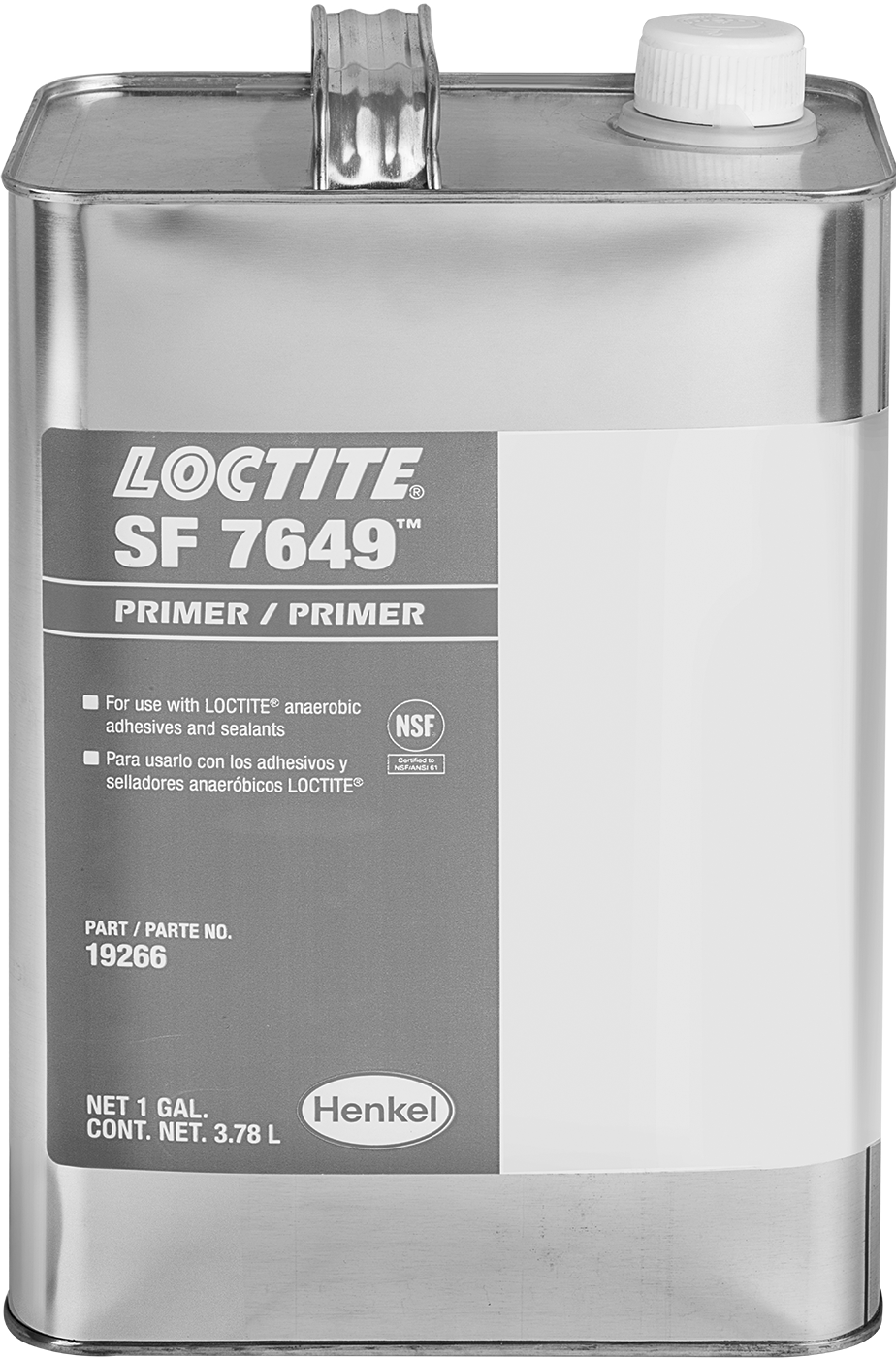 Yapıştırıcı Astar, Loctite® 7649, 1 Galonluk Teneke Kutu — Kutu, Astar, Sabitleme Bileşiği, Diş Kilidi, 7649