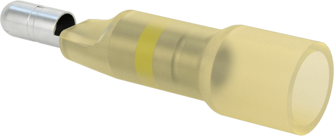 Sıkı Tutuşlu Isıyla Daralan Çıtçıtlı Terminaller, Erkek, 12-10 AWG için, 0.157" Tapa Çapı