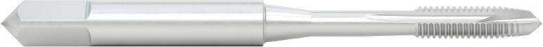 Kaplamasız Yüksek Hızlı Çelik Talaş Temizleme Kılavuzu, Geçiş Delikleri için, M3 x 0.5 mm Dişli, 25/64" Diş Uzunluğu