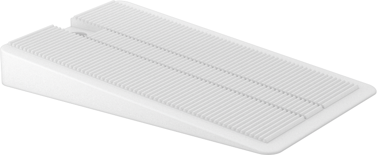 Konik Şimler, Esnek Beyaz PVC Plastik, 1/32" x 1/4" Kalınlık — Koniklik, PVC, Beyaz