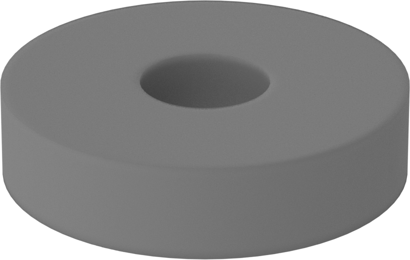 Santopren Kauçuk Conta Pulları, 6 Numaralı Vida için, 0.375" Dış Çap, 0.068" ila 0.088" Kalınlık, Bej — 0.120", 0.375", Rubber, Santoprene