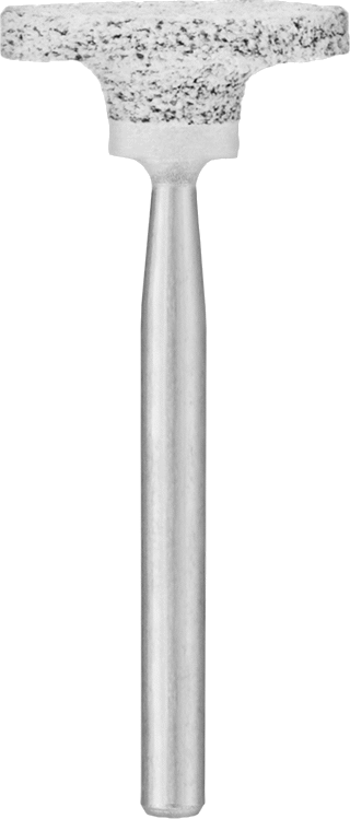Metaller için Pamuk Laminatlı Taşlama Ucu, 1/4" Şaft Çapı, 3/4" Çap x 3/32" Uzunluk Baş — Silindir, Alüminyum, Pirinç, Bakır, Demir, Nike…