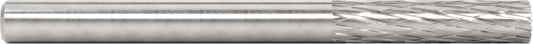 1/8" Çaplı Şaftlı Karbür Freze Ucu, Düz Kesici Silindir, Ticaret No. Sb-43, Çift Kesimli Diş