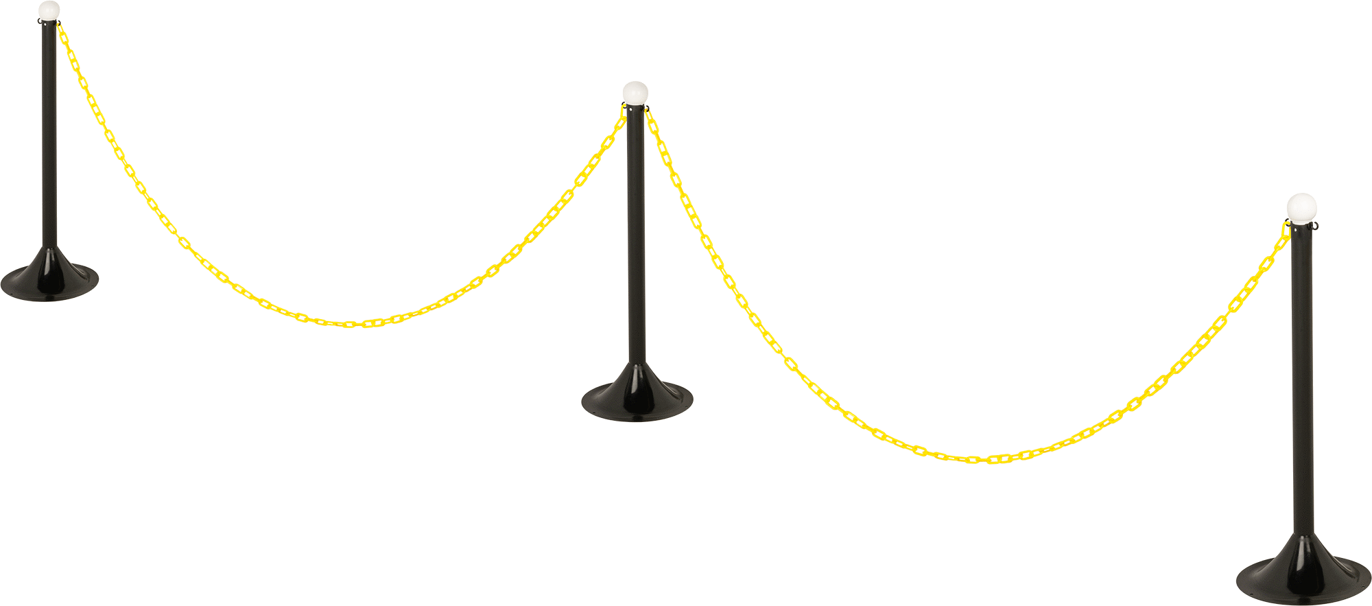 Plastik Bariyer Kiti, 2" Çaplı Direk — Plastic, Polyethylene, Dış Mekan