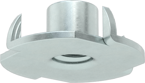 Ahşap için Çinko Kaplı Çelik T-Somun Ek Parçaları, M4 x 0.7 mm Diş Boyutu, 6 mm Takılı Uzunluk